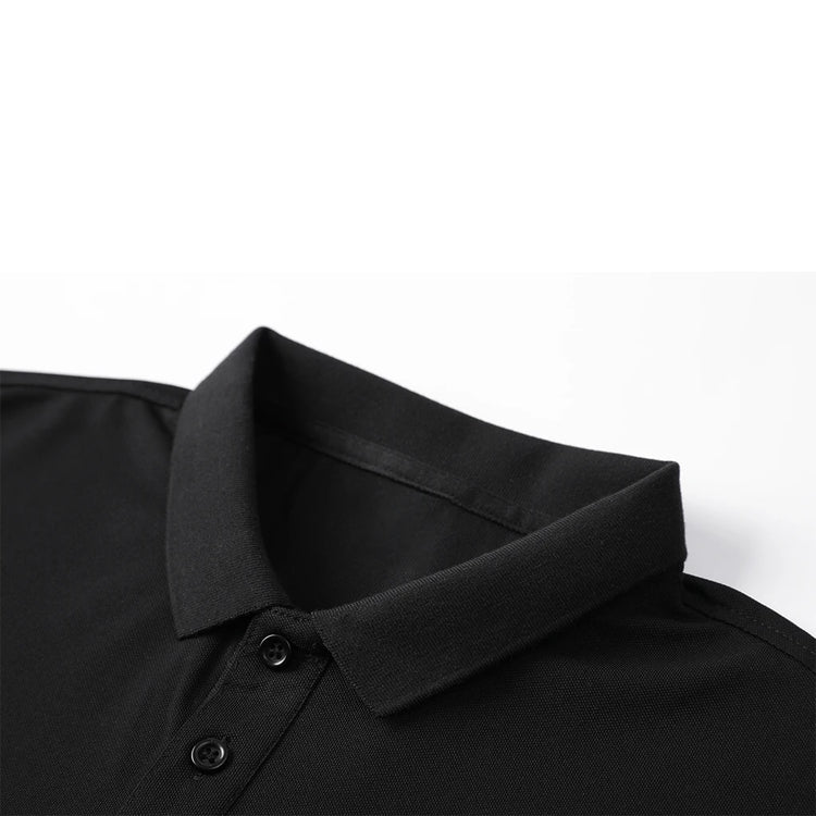 Men Quick Dry Long Sleeve Golf Polo Shirt Breathable Sports T‑Shirt Casual Work Pullover Lapel Tops Lightweight Business Outdoor